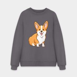 Мужской свитшот oversize без начеса хлопок Корги