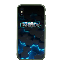 Чехол для iPhone XS Max матовый Roblox Neon Hex