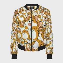 Женский бомбер 3D Корги