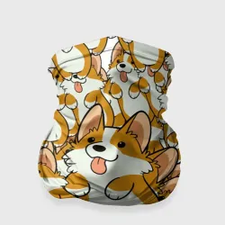 Бандана-труба 3D Корги