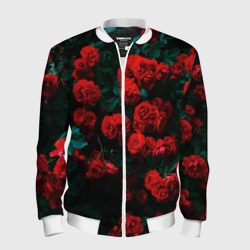 Мужской бомбер 3D Розы