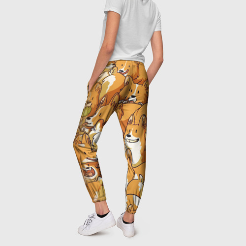 Женские брюки 3D Корги, цвет 3D печать - фото 4