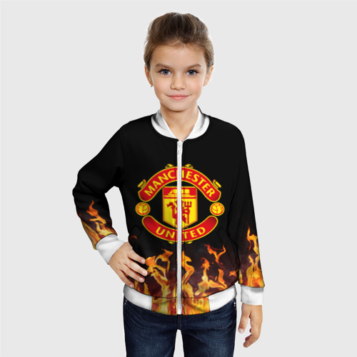 Детский бомбер 3D Огненный Манчестер Юнайтед - фото 3