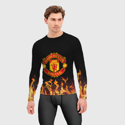 Мужской рашгард 3D Огненный Манчестер Юнайтед - фото 2
