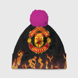 Шапка 3D c помпоном Огненный Манчестер Юнайтед
