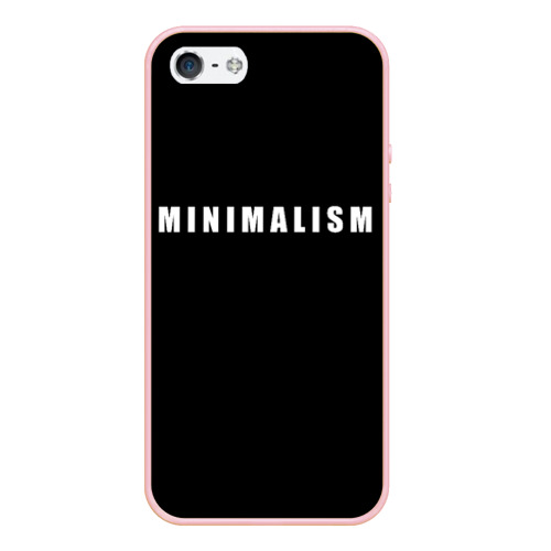 Чехол для iPhone 5/5S матовый Minimalism, цвет светло-розовый