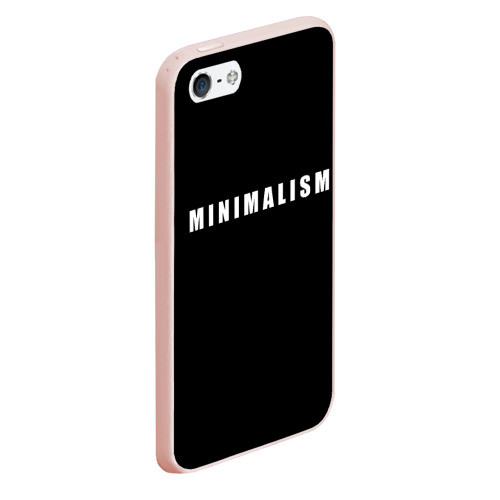 Чехол для iPhone 5/5S матовый Minimalism, цвет светло-розовый - фото 3