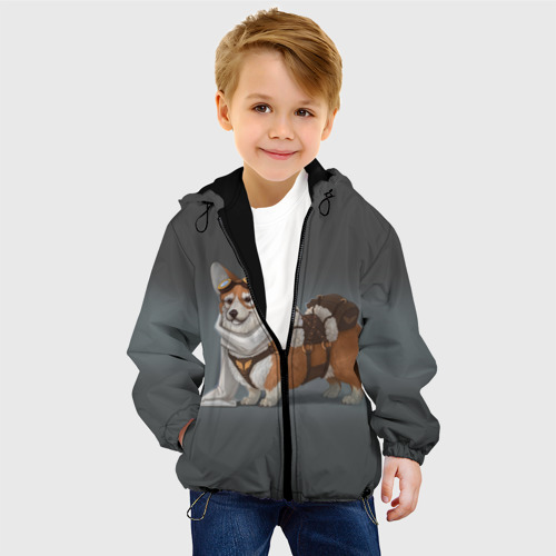 Детская куртка 3D Корги пилот, цвет черный - фото 3