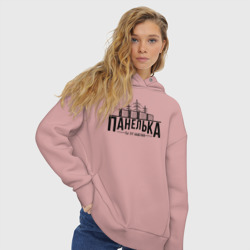 Женское худи Oversize хлопок Панелька - ты тут навечно - фото 2