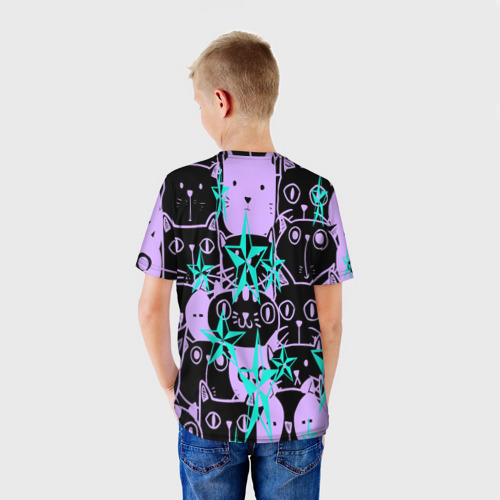 Детская футболка 3D КИСЫ, цвет 3D печать - фото 4