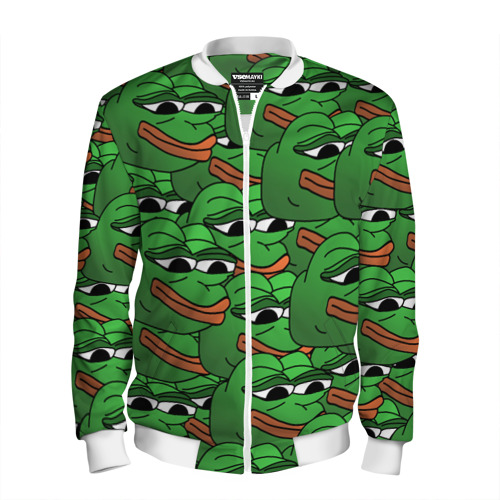 Мужской бомбер 3D Pepe The Frog, цвет белый