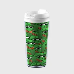 Термокружка-непроливайка Pepe The Frog pattern