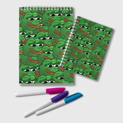 Блокнот Pepe The Frog pattern