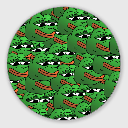 Круглый коврик для мышки Pepe The Frog