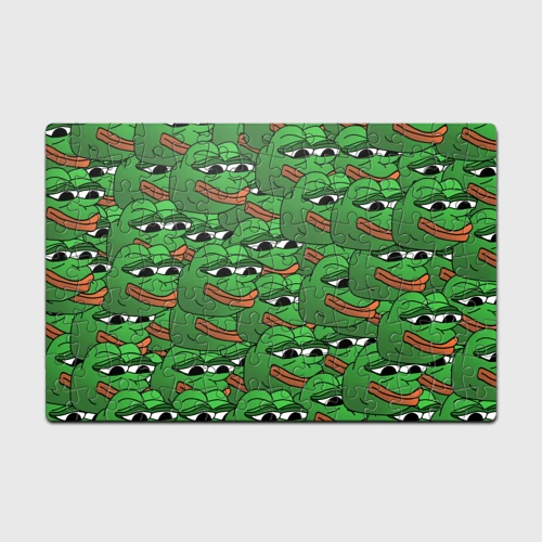 Головоломка Пазл магнитный 126 элементов Pepe The Frog pattern