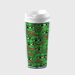 Термокружка-непроливайка Pepe The Frog pattern