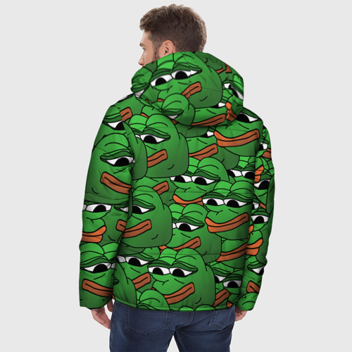 Мужская зимняя куртка 3D Pepe The Frog, цвет светло-серый - фото 4