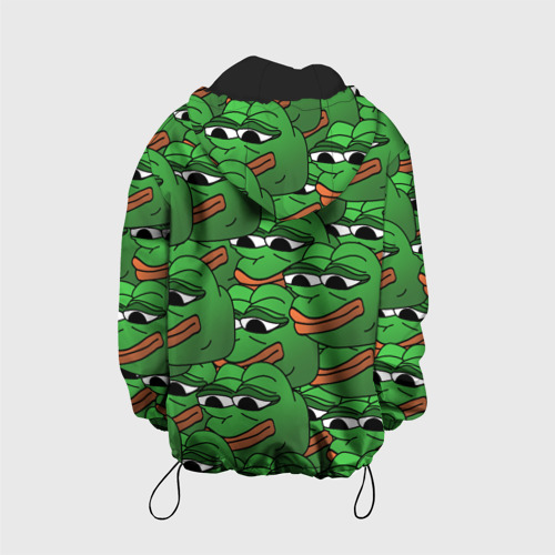 Детская куртка 3D с принтом Pepe The Frog, вид сзади #1