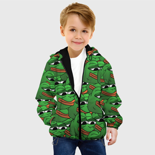 Детская куртка 3D с принтом Pepe The Frog, фото на моделе #1