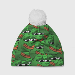 Шапка 3D c помпоном Pepe The Frog