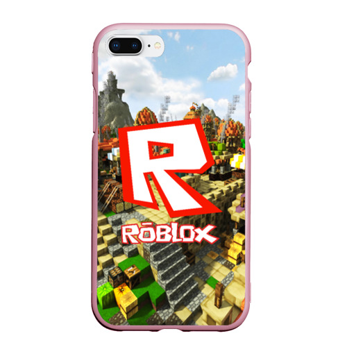 Чехол для iPhone 7Plus/8 Plus матовый Roblox, цвет розовый