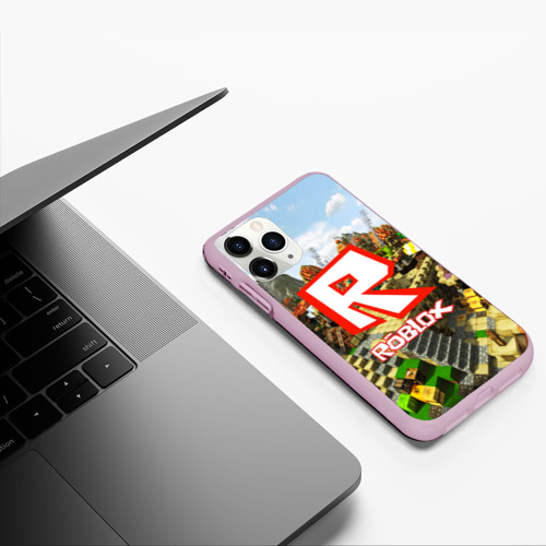 Чехол для iPhone 11 Pro матовый Roblox, цвет розовый - фото 5