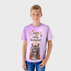 Детская футболка 3D Енот - фото 2