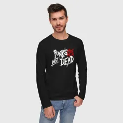 Мужской лонгслив хлопок Punks not dead - фото 2