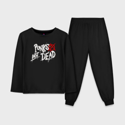 Детская пижама с лонгсливом хлопок Punks not dead