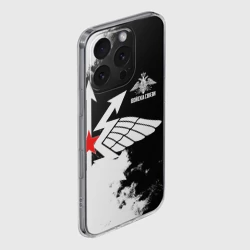 Чехол для iPhone 16 Pro Max силиконовый с защитой камеры Войска связи - фото 2