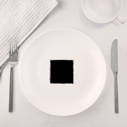 Набор: тарелка + кружка Черный квадрат - фото 2
