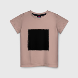 Детская футболка хлопок Черный квадрат