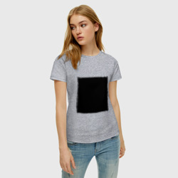 Женская футболка хлопок Черный квадрат - фото 2