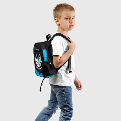 Детский рюкзак 3D с принтом Войска связи, вид сзади #1