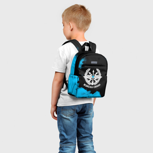 Детский рюкзак 3D с принтом Войска связи, фото на моделе #1