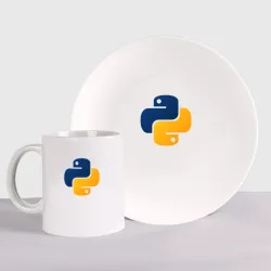 Набор: тарелка + кружка Python