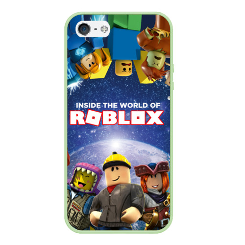 Чехол для iPhone 5/5S матовый Roblox, цвет салатовый