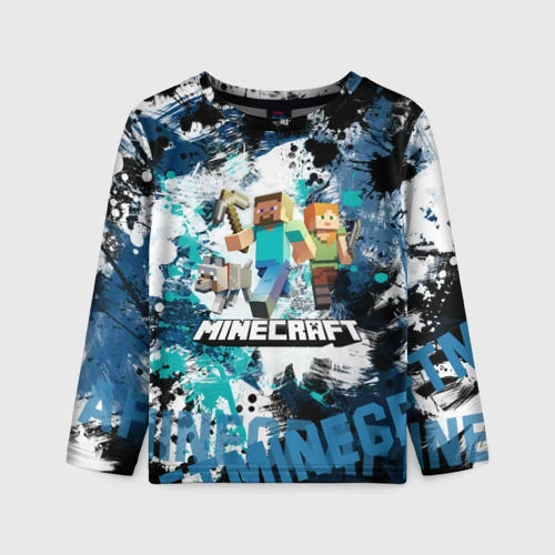 Детский лонгслив 3D Minecraft Майнкрафт