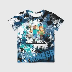 Детская футболка 3D Minecraft Майнкрафт