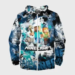 Мужская ветровка 3D Minecraft Майнкрафт