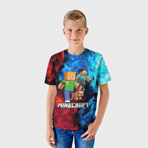 Детская футболка 3D Minecraft Майнкрафт, цвет 3D печать - фото 3