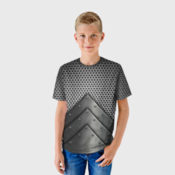 Детская футболка 3D Броня металлическая - фото 2