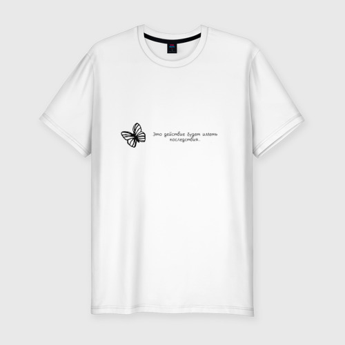 Мужская футболка приталенная из хлопка с принтом Life is Strange, вид спереди №1