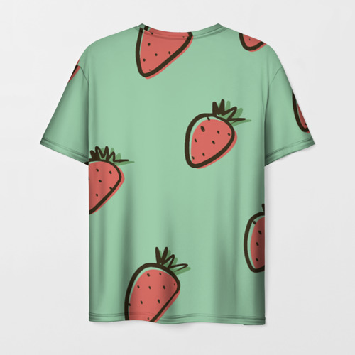 Мужская футболка 3D с принтом Морковный дождь, вид сзади #1