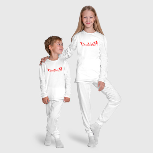 Детская пижама с лонгсливом хлопок Devil May Cry DMC, цвет белый - фото 9