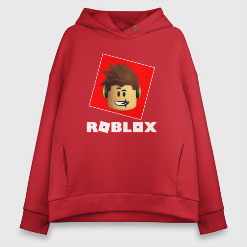 Женское худи Oversize хлопок Roblox designer, цвет красный