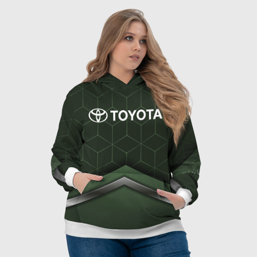 Женская толстовка 3D Toyota Тоёта, цвет 3D печать - фото 6