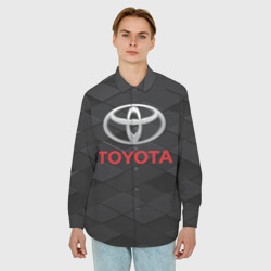 Мужская рубашка oversize 3D Toyota Тоёта - фото 2