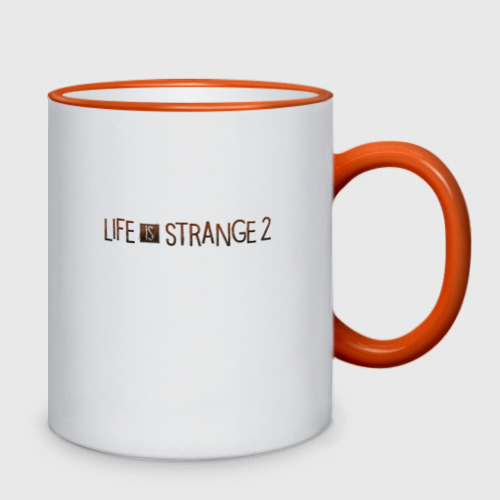 Кружка двухцветная Life is Strange 2, цвет Кант оранжевый - фото 2