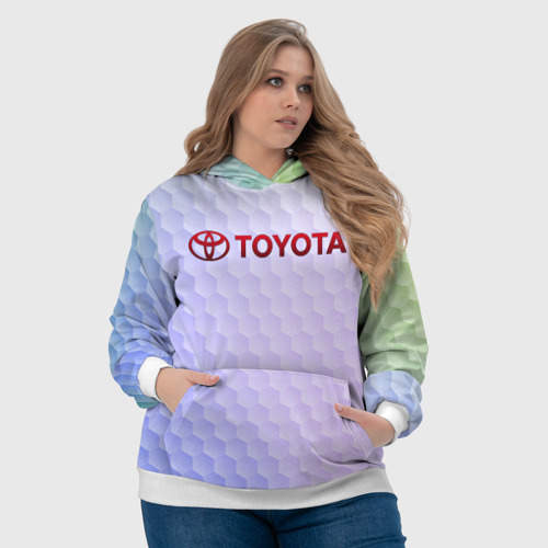 Женская толстовка 3D Toyota Тоета, цвет 3D печать - фото 6